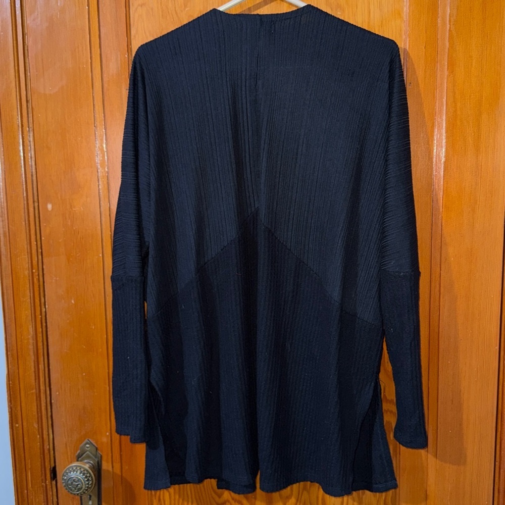 Maurices Black Ribbed Cardigan Sz M - Picture 3 of 4